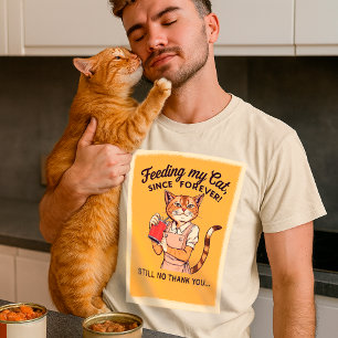 Camiseta Alimentando a mi gato desde siempre Vintage sarc