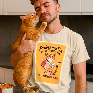 Camiseta Alimentando a mi gato desde siempre | Vintage sarc