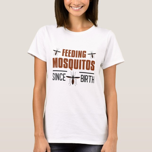 Camiseta Alimentando mosquitos (Anverso)