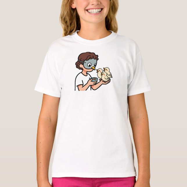 Camiseta Alimentando pájaros (Anverso)