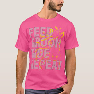 Camiseta ALIMENTAR ACICALAR MONTAR REPETIR Jinete de caball