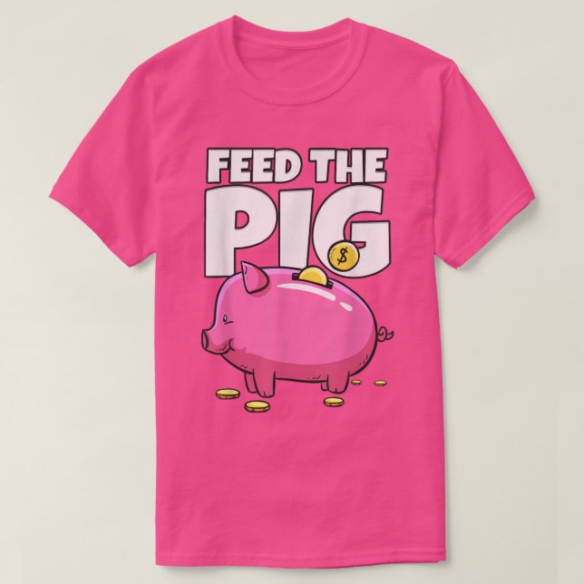 Camiseta Alimentar El Banco De Cerdo (Diseño del anverso)
