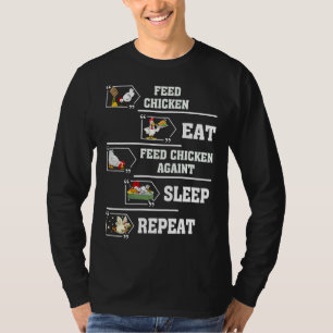 Camiseta Alimentar el huevo de pollo de pollo