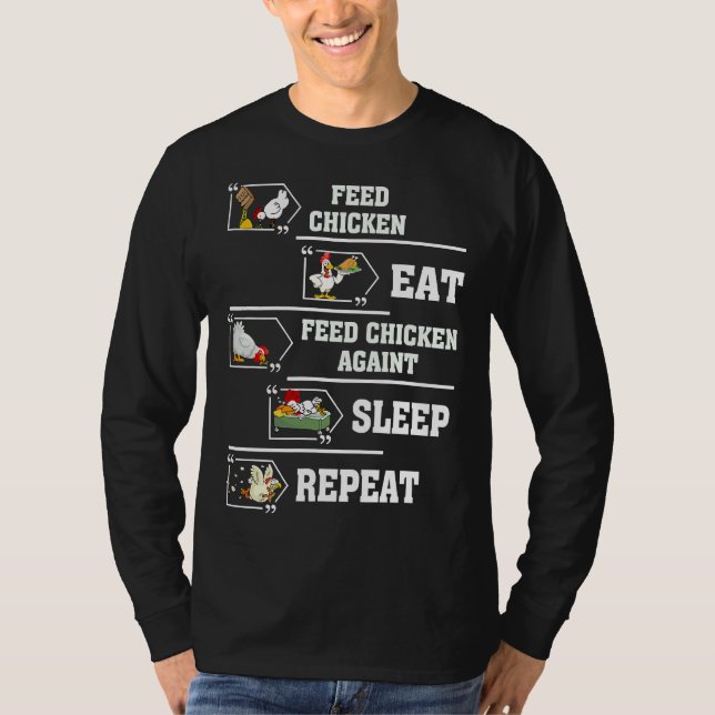 Camiseta Alimentar el huevo de pollo de pollo (Anverso)