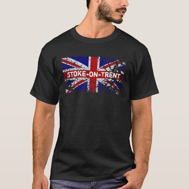 Camiseta Alimentar-en-Trent la bandera de Union Jack de la (Anverso)