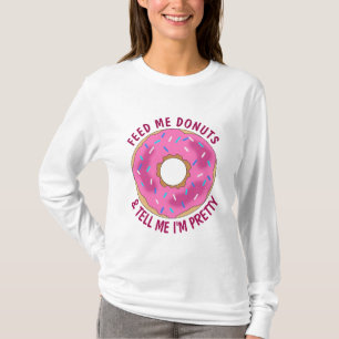CAMISETA ALIMENTARME A DONUTS Y DÍGANME QUE SOY CAMAS DE BO