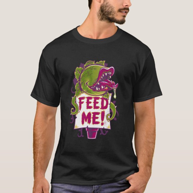 Camiseta Alimentarme a una planta de terror espeluznante ho (Anverso)