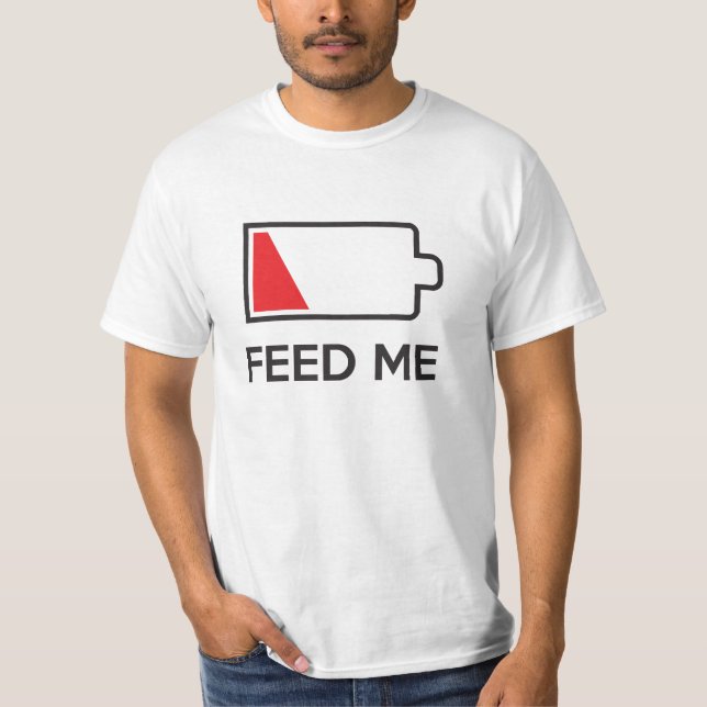 Camiseta Alimentarme batería de baja potencia (Anverso)