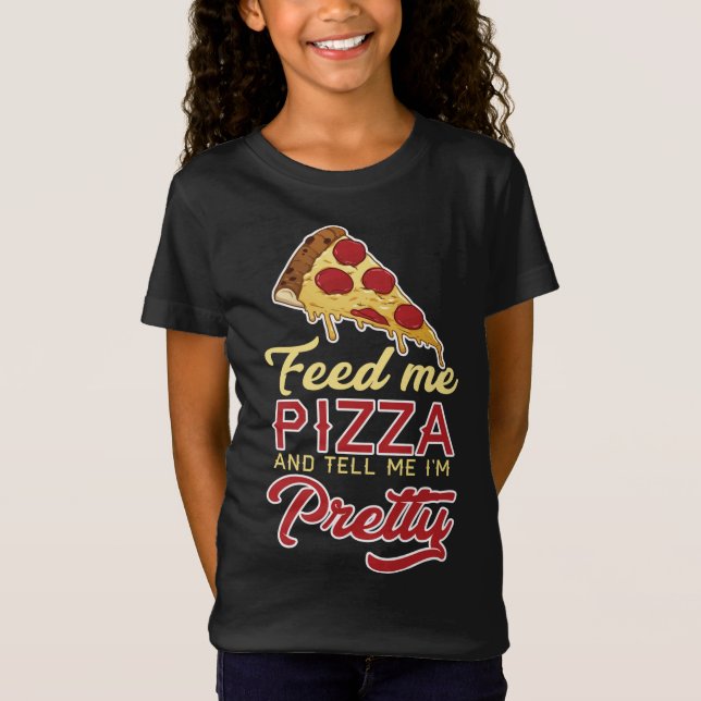 Camiseta Alimentarme pizza y decirme que soy Bonito (Anverso)
