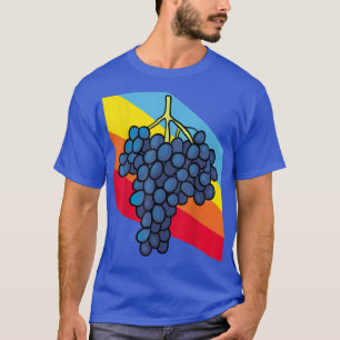 Camiseta Alimento de fruta de uva azul Vegetariano