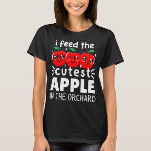 Camiseta Alimento Las Manzanas Más Cuidadosas En La Señora