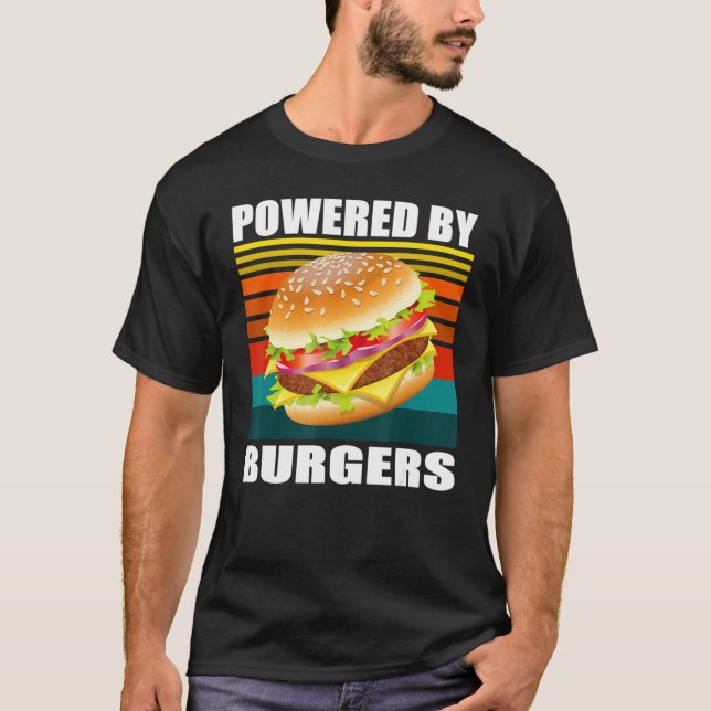 Camiseta Alimentos Alimentados Por Hamburguesas Hombres Muj (Anverso)