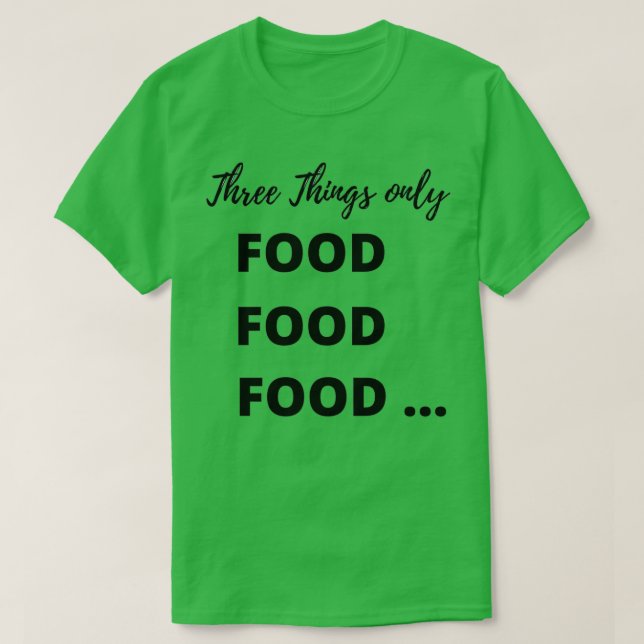 Camiseta alimentos alimentarios (Diseño del anverso)
