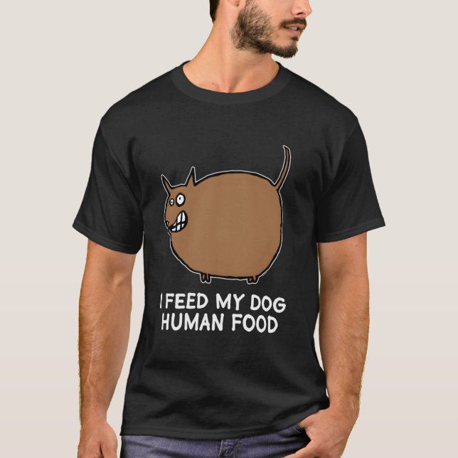 Camiseta Alimentos con sobrepeso Grasa Dog Humor alimentari (Anverso)