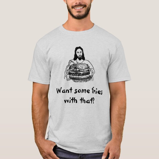 Camiseta Alimentos de preparación rápida Jesús (Anverso)