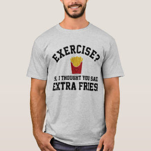 Camiseta Alimentos divertidos para el ejercicio de los prod