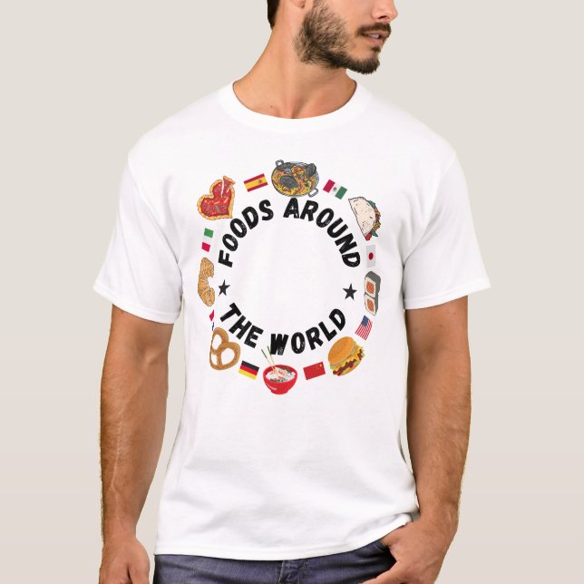 Camiseta Alimentos en todo el mundo (Anverso)