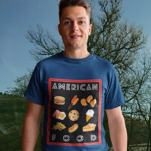 Camiseta Alimentos favoritos alrededor del estilo de colecc