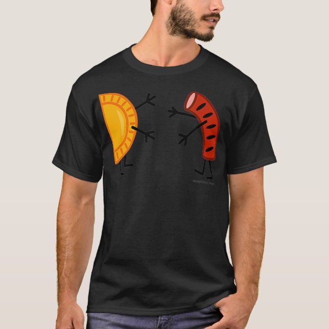 Camiseta Alimentos polacos de Pierogi y Kielbasa - Comida d (Anverso)