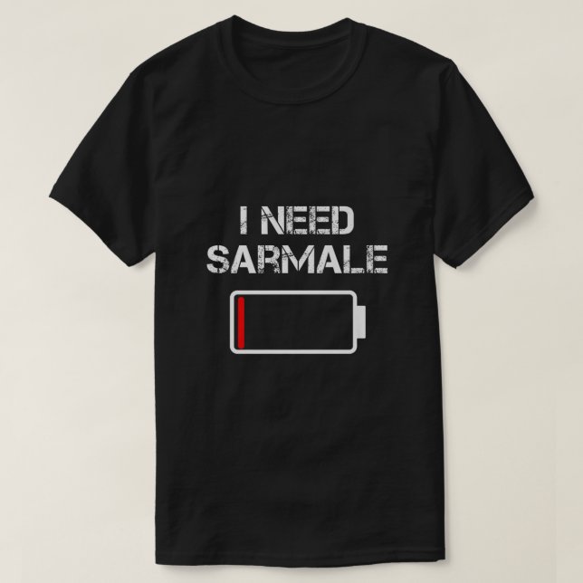 Camiseta Alimentos rumanos Sarmale Rumania Necesito Sarmale (Diseño del anverso)