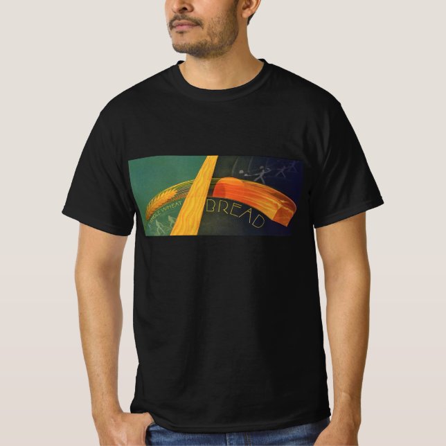 Camiseta Alimentos Saludables Antiguos, Pan de Trigo Integr (Anverso)