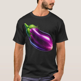 Camiseta Alimentos saludables Veganos morados de dibujo Veg