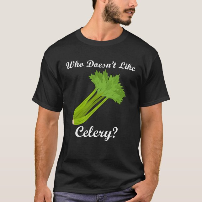 Camiseta Alimentos saludables Vegetales Celery Comer (Anverso)