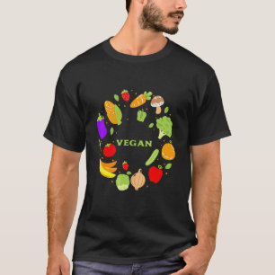 Camiseta Alimentos Veganos Derechos Animales Activista Vega