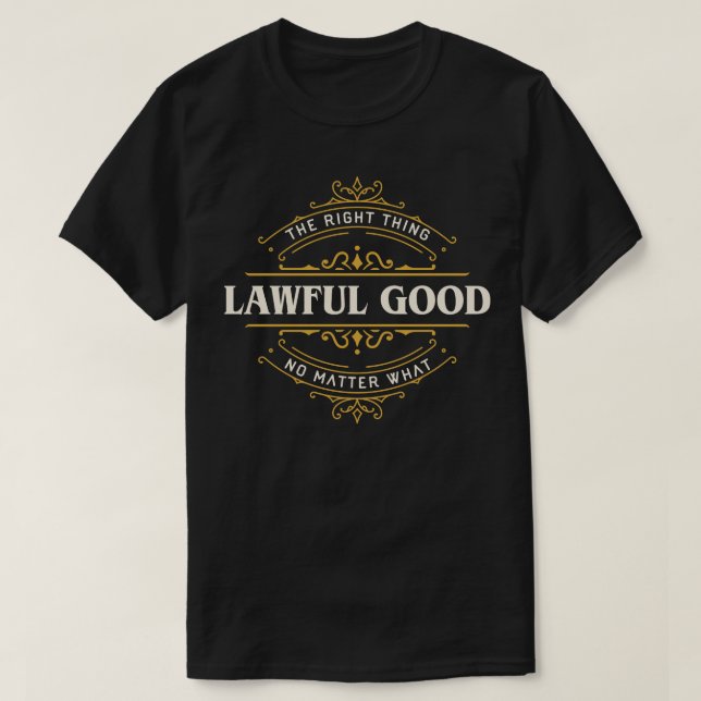 Camiseta Alineación de RPG de la mesa de la buena relación  (Diseño del anverso)