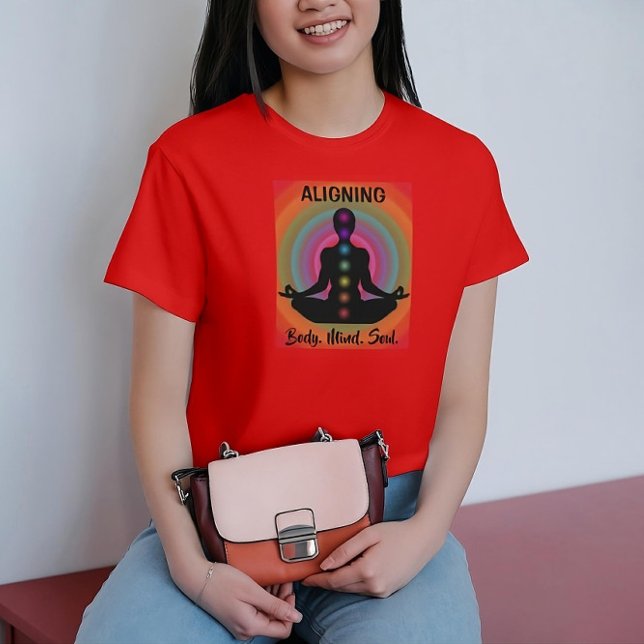 Camiseta "Alinear el alma de la mente corporal" Chakra Medi (Subido por el creador)
