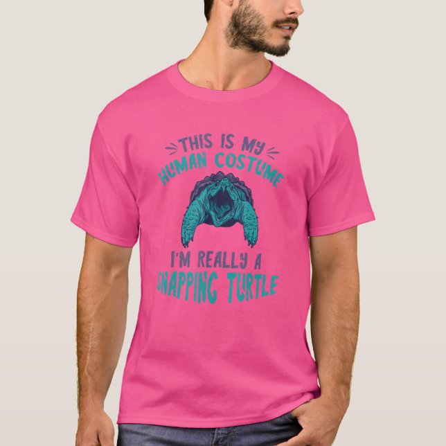 Camiseta Alinear el disfraz humano de la tortuga Snapping (Anverso)