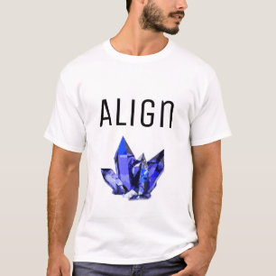 Camiseta Alinear texto Personalizado con los cristales azul