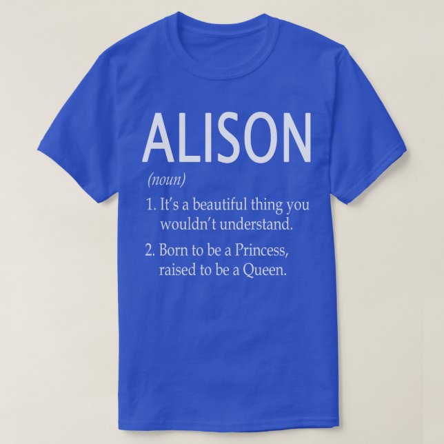 Camiseta Alison Name Gift (Diseño del anverso)