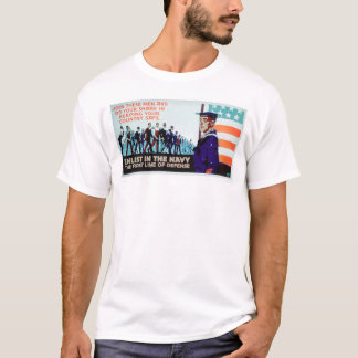 Camiseta Aliste a la marina de guerra, la 1ra línea de