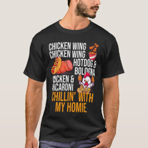Camiseta Alita de Pollo Alita de Pollo Hot Dog Y Bologna