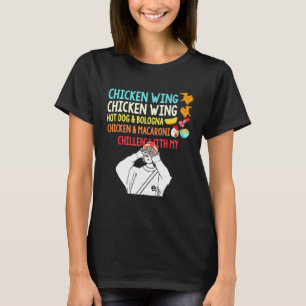 Camiseta Alita de Pollo Alita de Pollo Hotdog Bologna Pollo