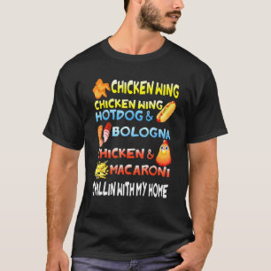 Camiseta Alita De Pollo Alita De Pollo Hotdog Y Bologna Niñ