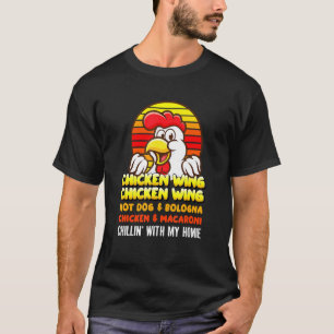 Camiseta Alita de Pollo Alita de Pollo Hotdog Y Bologna Par