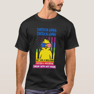 Camiseta Alita de Pollo Cocida Alita de Pollo Hot Dog Bolon