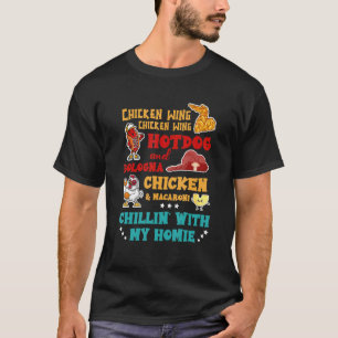 Camiseta Alita de Pollo Hot Dog Y Bologna Pollo & Macaroon