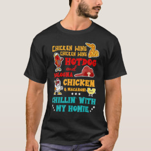 Camiseta Alita de Pollo Hot Dog Y Bologna Pollo & Macaroon