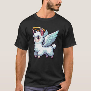 Camiseta Alitas de ángel de cúrcute de llama alpaca halo pe