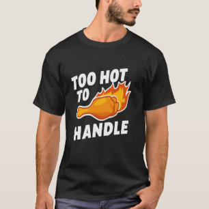 Camiseta Alitas de pollo ala caliente cocinadas comida rápi