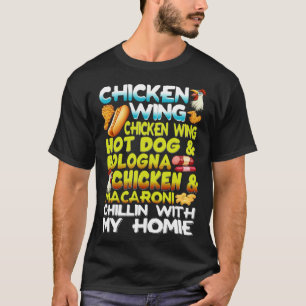 Camiseta Alitas de Pollo Alitas de Pollo Hot Dog & Bologna 