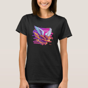 Camiseta Alitas de pollo Synthwave 80s estética Retrowave