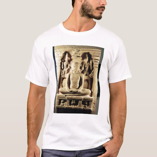 Camiseta Alivio que representa Tirthankara Mahavira (Anverso)