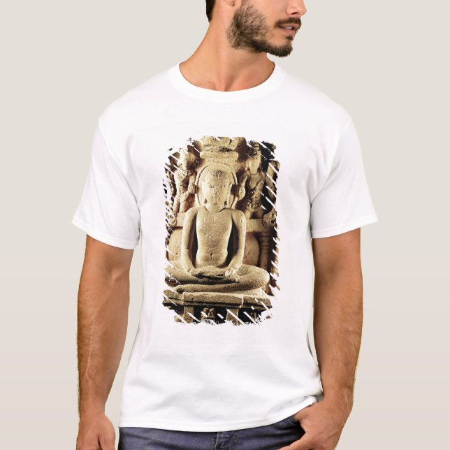 Camiseta Alivio que representa Tirthankara Mahavira (Anverso)