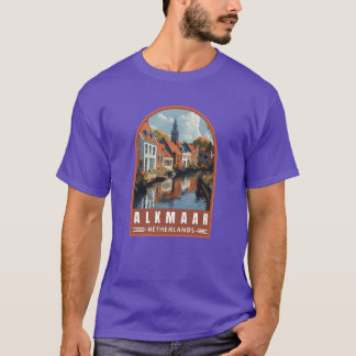 Camiseta Alkmaar en Holanda Septentrional Retroravel Arte E