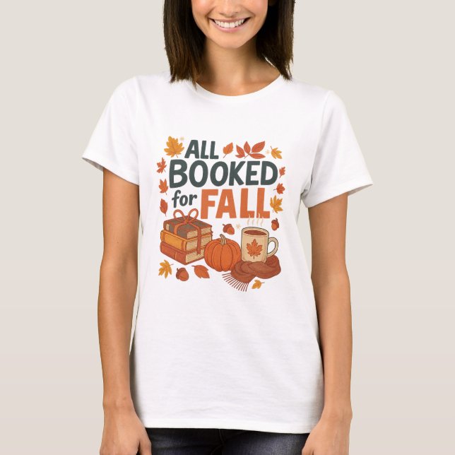 Camiseta All about books｜Autumn reads｜Fall reading png｜Fall (Anverso)