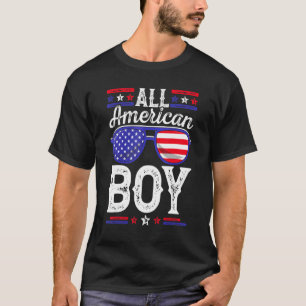Camiseta All American Boy 4 Of July Bandera Us Gafas De Sol